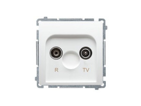 SIMON BASIC Gniazdo antenowe RTV (1dB) końcowe białe BMZAR1/1.01/11 KONTAKT SIMON