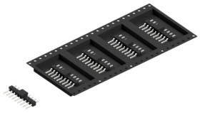 Pin header, 9 pole, pitch 2.54 mm, straight, black, SL12SMD0319ZBTR