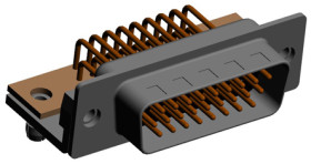 Złącze D-Sub 26-pinowe Męski Kąt prosty Montaż wtykowy raster 2.286mm Złoto
