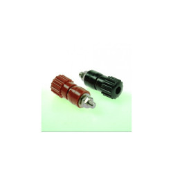 Gniazdo banan 25A RG209 czerw. laboratoryjne M5