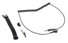 Opaska antystatyczna na nadgarstek z przewodem, 4mm Tak, dł. przewodu 1.8m, RS PRO Pojedynczy przewód