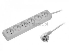 Przedłużacz 6GN 3m + 0 biały