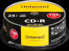 1001124 Intenso CD-R 700 MB/80 min, 25x, CakeBox