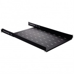 Półka regulowana do szafy RACK 19" 1U 650mm czarna