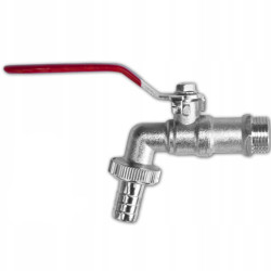 Kran kulowy mosiężny 3/4" GZ 1" z przyłączem na wąż 3/4" Bradas GKK033419