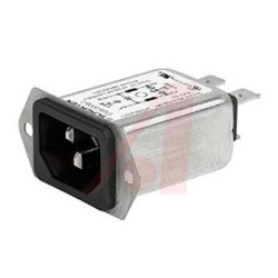 Złącze IEC IEC C14, C18 Montaż na panelu Męski 10A Proste Szybkozłączne Schurter