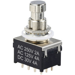 TruComponents 783080 Rotary Switch, Panel, 4P2T, Non-Illuminated, Pins