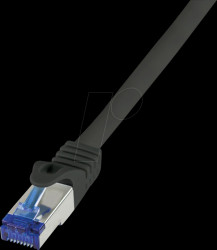 C6A043S Patch cable Ultraflex, Cat.6A, S/FTP, black, 1.5 m