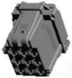 Socket, unequipped, 9 pole, straight, 3 rows, gray, 8-968971-2