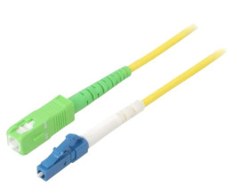 SCA-LCU/OS2-150YL Patch cord światłowodowy OS2 LC/UPC,SC/APC 15m LSZH żółty