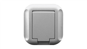 Topaz Gniazdo Pojedyncze Podtynkowe +0 Ip44 Gpt-16Th Srebrne