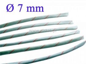 Rurka elektroizolacyjna, jedwab szklany; fi 7mm/1m