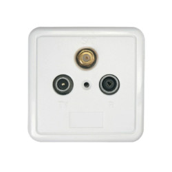 Gniazdo RTV/SAT przelotowe 10dB + obudowa SSD 2-10