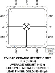 Aerospace, GaAs, MMIC, Fundamental Mixer, 2.5 GHz to 7 GHz