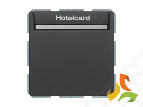 BERKER Q.1/Q.3/Q.7 Wyłącznik przekaźnikowy na kartę hotelową antracyt aksamit lakierowany 16406096 HAGER