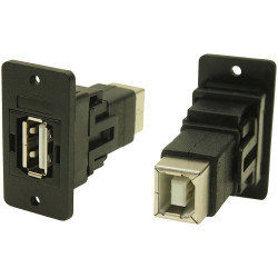 Cliff CP30609NX Adapter USB Type A to B Built-in Socket 1pc