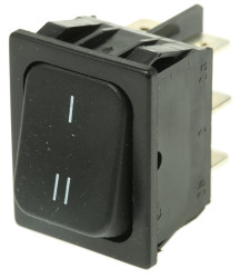 Przełącznik kołyskowy Wł.-wł. Nie 10 A DPDT Czarny IP40 Marquardt