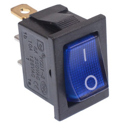 Blue illuminated On-Off Rectangle Rocker Switch 12V SPST