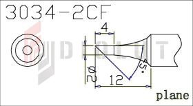 Grot Q305-2CF ścięty 2mm z czujnikiem temperatury do QUICK303D