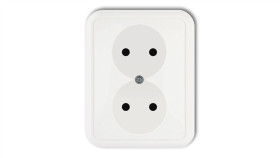 Liza Gniazdo Podwójne B/U Biały Gpt-2