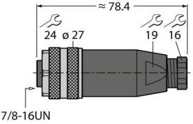 Turck 6904720 Złącze niekonfekcjonowane czujnika/aktuatora 1 szt.