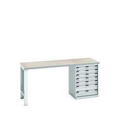 Stół warsztatowy szer. 750mm Nie Stojak na podłożu Blacha stalowa dł. 2000mm wys. 940mm