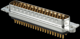 163A16679X D-SUB plug, high density, 62-pin, soldered, twisted