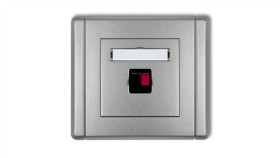 Flexi Gniazdo Głośnikowe Pojedyncze Srebrny Metalik 7Fgg-1