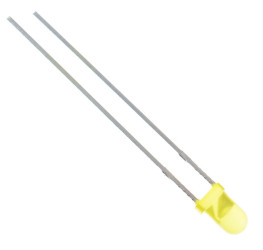 Yellow 3mm LED Diffused 250mcd 40°