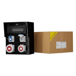 Rozdzielnica budowlana HD-S IP67 32A/5P 16A/5P 2x230V Schuko gumowa Doktorvolt DV-9542-D