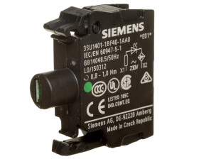 Oprawka blok LED zielony 230V AC montaż czołowy przył śrubowe SIRIUS ACT 3SU1401-1BF40-1AA0