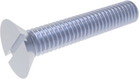 Countersunk head screw, slotted, M4, Ø 7.5 mm, 10 mm, steel, galvanized, DIN 963/ISO 2009, BYB-3-16H136