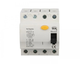 Wyłącznik różnicowoprądowy 4P 25A 0,03A typ AC KRD6-4/25/30 VDE 23183