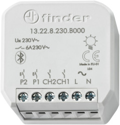 YESLY switching actuator, 2 Form A (N/O), 110-230 VAC, 6 A, 230 V, 200 W, 13.22.8.230.B000