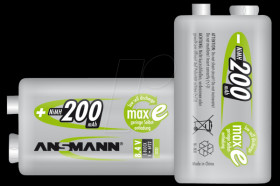 5035342 ANSMANN maxE battery, 9-V block, 200 mAh
