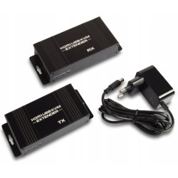 PRZEDŁUŻACZ EXTENDER HDMI LAN KVM USB RJ45 60m LOPOUT