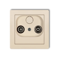 DECO Gniazdo antenowe RTV przelotowe 9dB beżowy 1DG9P