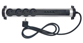 Przedłużacz 1.5m 4 gniazda Przedłużacz z gniazdami typ Typ E - gniazdo francuskie 16A