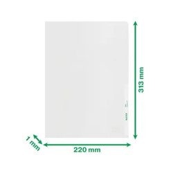 Koperta na dokumenty, rozmiar: A4, Bezbarwny, PP