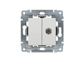 DANTE Gniazdo TV SAT pojedyncze typu F biały 450454 KOS