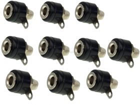 Gniazdo banan 4mm małe czarne 10 sztuk