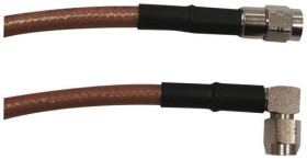 Kabel koncentryczny złącze A SMA złacze B SMA długość 500mm typ kabla RG316 Z zakończeniem