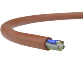 Kabel silikonowy SIHF 180C 300/500V 5x0,75 ciepłoodporny LSOH ceglasty linka TKD /100m/