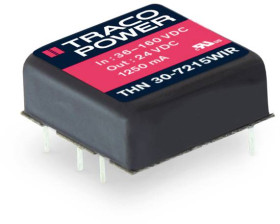 TracoPower THN 30-4813WIR Przetwornica DC/DC, do PCB THN 30-4813WIR, 30 W, 15 V/DC, -15 V/DC, 2 A, 1 szt.
