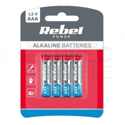 Bateria alkaliczna LR03 AAA 1,5V REBEL BLISTER 4szt.