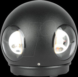 218554 Wall light fixture, 4 W, 428 lm, 4000 K, black, IP65, round