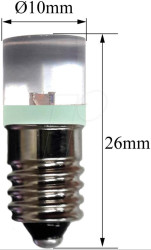 70113626 Flat LED lamp 10x26 E10 white 230 V