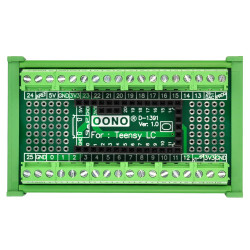 Terminal Block Breakout Board Module for Teensy LC, DIN Rail Mount Version