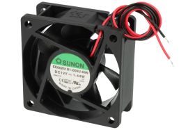 Wentylator; EE60251B1-000U-A99; 60x60x25mm; kulkowe; 12V; DC; 1,44W; 39,93m3/h; 34,5dB; 120mA; 4500RPM; 2 przewody; Sunon; RoHS;