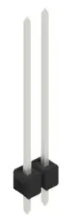 Pin header, 2 pole, pitch 2.54 mm, straight, black, 10048852